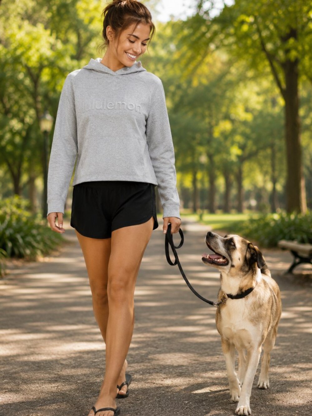 lululemon Embossed Airwrap Hoodie in light gray